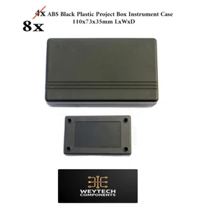 8x Black ABS 110x73x35mm Electronics Enclosure Box Project Case Housing - Picture 1 of 2