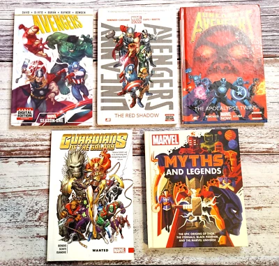 Lote de 5 graphic novels HC da Marvel. Avengers/Guardians/Myths & Legends 2013-2020. - Imagem 1 de 4