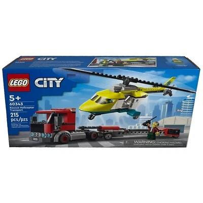 Sealed New in Box LEGO CITY Rescue Helicopter Transport 60343 - Image 1 of 2