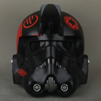 Star Wars TIE Fighter Pilot Helmet PVC Halloween Cosplay Mask Collection Gift - Image 1 of 4
