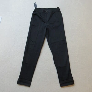 Pantalón Sisley Mujer UK 6 Negro Cónico Verano Donna EU 34 NUEVO CON ETIQUETAS - Imagen 1 de 7