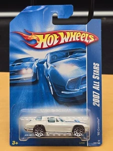 2007 Hot Wheels #150 All Stars '63 CORVETTE White Variant - Picture 1 of 3