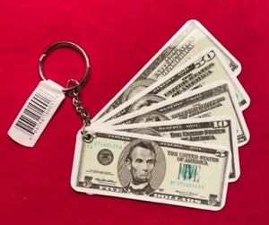 Money Key Chain - $5, $10, $20, $50, & $100 Dollars In Miniature - L@@K - Picture 1 of 3