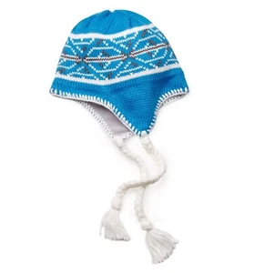Columbia Boy's Winter Ski Hat One Size Youth Blue White Gray - Picture 1 of 3