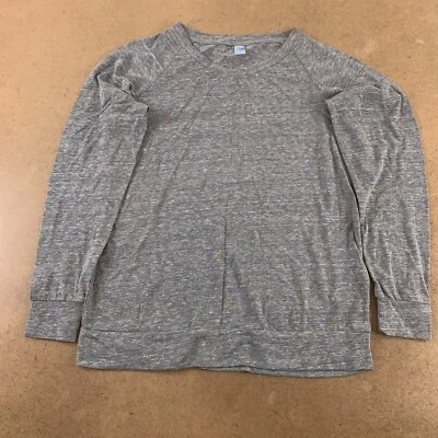 Camisa Alternativa Adulto Talla Grande Gris Jaspeado Manga Larga Ligera Tejida Nueva Foto 1 de 4