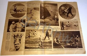 BABE RUTH 1921 1ST WORLD SERIES HOME RUN PICTORIAL NEW YORK YANKEES & GIANTS - Picture 1 of 2