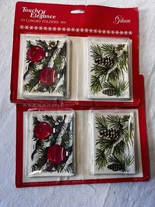Vintage Gibson Christmas 2 Packs 2 1/2X 3 1/2 “ Gift Tags 2 Designs NOS - Picture 1 of 7