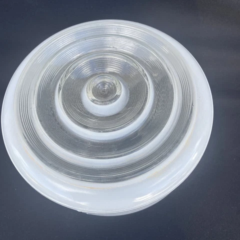 MID CENTURY MODERN Shade Glass Ceiling Light Globe Clear White Kitchen Bath Hall Cover