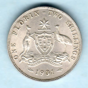 Australia. 1931 Florin.. aU/UNC - Near Full Lustre - Imagen 1 de 2