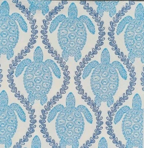 TWO Individual Napkins Blue & White Sea Turtle Cocktail for Decoupage () - Picture 1 of 2