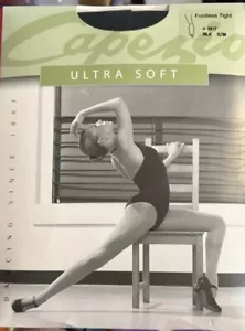 Medias para mujer Capezio #1817 ultra suaves sin pies negras talla S/M nuevas - Imagen 1 de 3