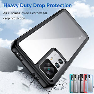 For Xiaomi 12T/12T Pro Luxury Shockproof Hybrid Bumper Clear Crystal Cover Case