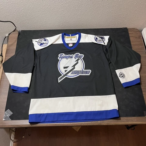Vintage Tampa bay lightning bolts Koho canada air knit hockey jersey black Large Cover