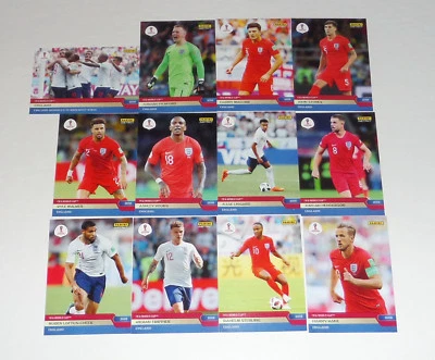 ENGLAND ADVANCES TO THE WORLD CUP PANINI INSTANT 12 CARD FUTBOL TEAM SET #253-64 - Image 1 of 3