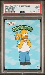 Pegatinas Topps Simpson 2002 Homer Woo ¡Hoo! #45 TARJETA COMERCIAL | PSA 9 COMO NUEVA POP 1 - Imagen 1 de 4