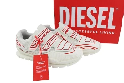 Diesel S-pendhio LC Hombre Zapatillas EU44 Blanco Punta de Almendra Tirar Bajo - Imagen 1 de 4
