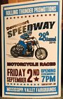Flattrack Motorcycle Racing Poster 22x14 & Pamphlet NEW Davenport IA 2016
