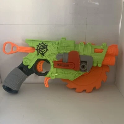 Nerf Zombie Strike Crosscut Blaster Pistol Buzz Saw Dart Gun Sidearm Toy - Image 1 of 2