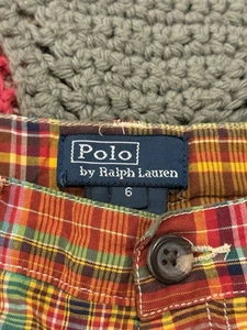 Polo Ralph Lauren Classic Fit Checkered Plaid Shorts Boys Size 6 Vintage - Picture 1 of 3