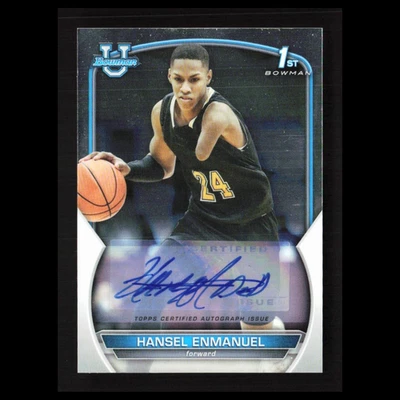 Hansel Enmanuel Auto #52 Autograph 2022-23 Life Christian Academy (FL) Lions NBA - image 1 of 4