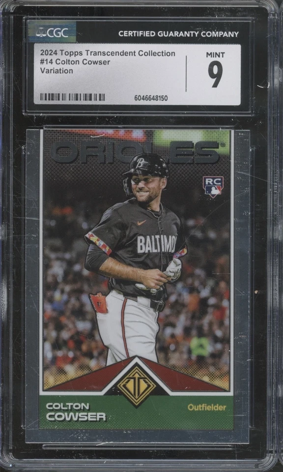2024 Topps Transcendent Collection Variation #14 Colton Cowser RC Mint CGC 9 - Image 1 of 1