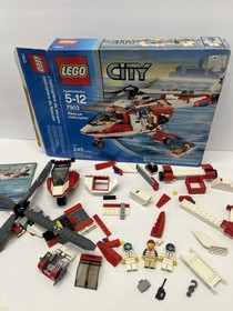 Lego City Rescue Helicopter Set 7903  w/ Instructions, Box Near Complete