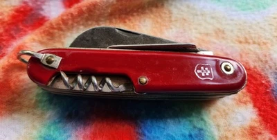 Vintage Pastor Aleman Red Utility Knife Swiss Army Knife 8 Tools - Image 1 of 4