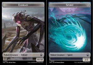 Eldrazi (0001) // Spirit (0005) Double-sided Token - Ripple Foil Magic mtg Light - Picture 1 of 1