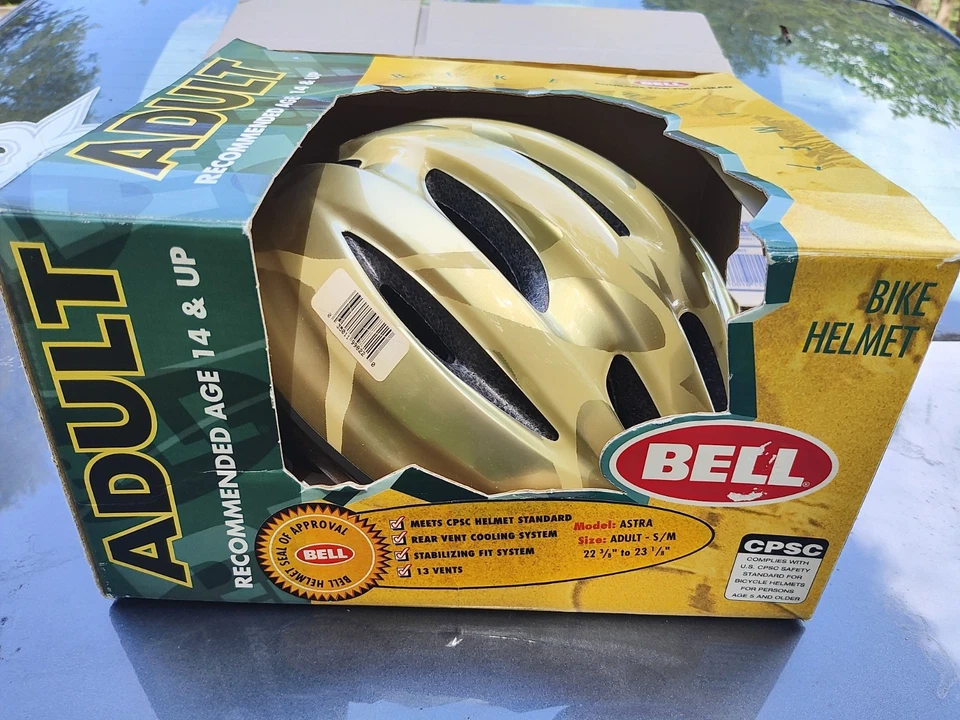 Casco de seguridad para bicicleta Bell Astra dorado X juegos talla adulto S/M 1998 patinador Y2K años 90  Foto 1 de 4