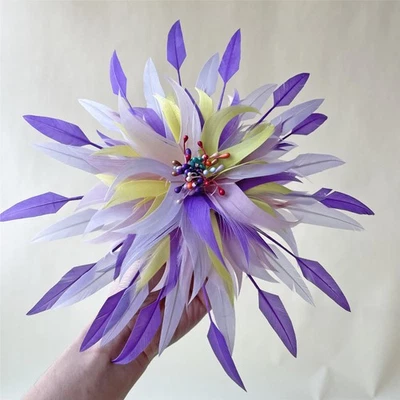 Fluffy Goose Feather Flower Millinery Hat Fascinator for Racing Ascot Headwear - Image 1 of 4