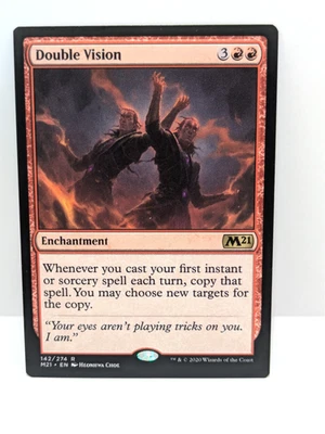 Magic 21 - Double Vision - Enchantment - Rare - Red - M21 142 - - Image 1 of 2