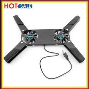 Laptop Cooler with 2 Fans USB Powered Foldable Cooling Pad for Notebook PC - Afbeelding 1 van 4