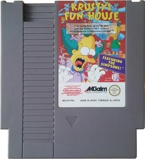 Krusty's Fun House - Nintendo NES Classic Action Adventure Puzzle Video Game - Image 1 of 1