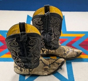Vintage Nocona Schlangenleder Cowboystiefel Western USA Schlangenleder Größe 11 2A - Bild 1 von 13