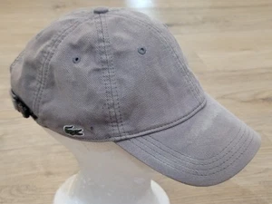 Lacoste Hat Cap Youth White Adjustable Strap Logo Cotton L READ!! - Picture 1 of 9