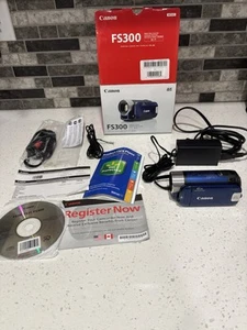 Canon FS300 Digital Video Camcorder Blau OVP & Anleitung *LESEN* - Bild 1 von 21