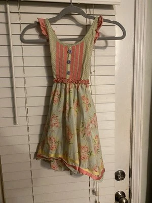 Matilda Jane Girls Size 6 Dress Ruffle Happy & Free Heatwave Floral Sundress - Image 1 of 4