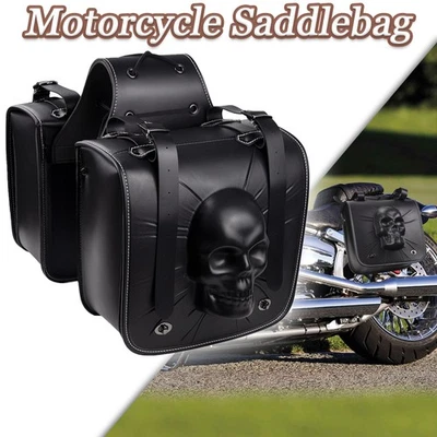 Motorcycle Saddle Bag Tool Side Bag Panniers Fit For Kawasaki VULCAN VN400 VN800 - Image 1 of 4