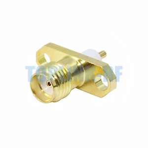 10x SMA Female Jack 2 Hole Panel Mount Connector With Extended Dielectric Solder - Zdjęcie 1 z 3