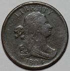 1804 Draped Bust Half Cent - US 1/2c Copper Penny Coin - L44