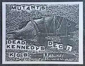 1978 Flyer Mutants Dead Kennedys KGB Mabuhay Gardens SF Punk Rock - Picture 1 of 2