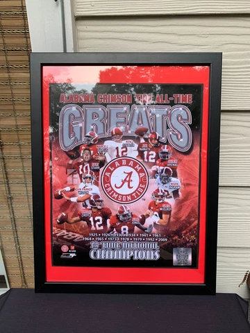 FRAMED ALABAMA CRIMSON TIDE ALL-TIME GREATS POSTER PRINT Cover