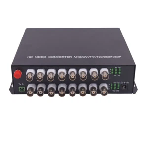 16 Channel Video Fiber Optic Extenders for Hikvision dahua CVI TVI AHD HD Camera - Picture 1 of 5