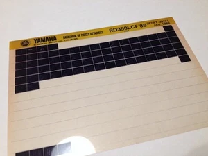Yamaha RD350LCF Rdlc 1WT Micro Enchufe Piezas List Catálogo Microficha Microfilm - Imagen 1 de 2