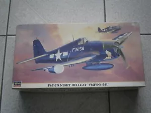 MAQUETTE AVION GRUMMAN F 6F - 5N NIGHT HELLCAT HASEGAWA (09447) 1/48 - 1.48eme - Imagen 1 de 4