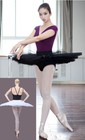Professional Dance Ballet Pleated Practice Pancake Tutu Skirt 5 Layers  