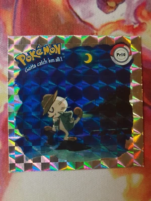 Meowth Pr10 Pokemon Artbox Series 1 Silver Prism Holo Sticker 1999 - Image 1 of 2