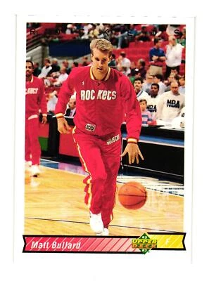 1992-93 Upper Deck #99a Matt Bullard Houston Rockets - Image 1 of 2