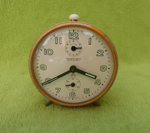 Alter Mechanischer Peter Wecker Orange - Bild 1 von 9