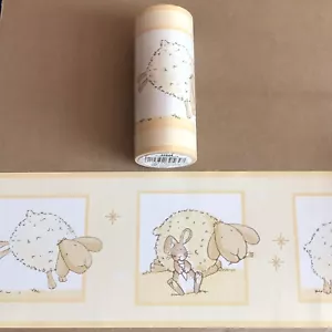 5m Roll of Wallpaper Border - Baby Children Nursery - Sheep & Rabbit - Animals - Picture 1 of 4